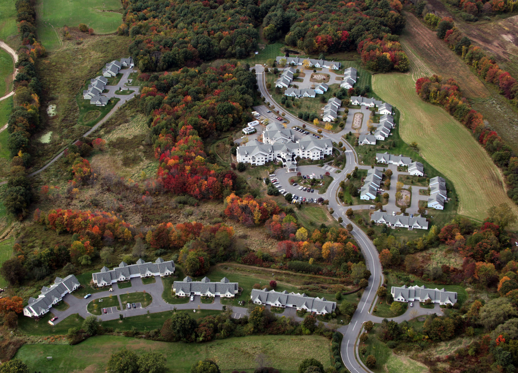 arial view of easthampton campus