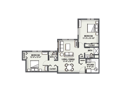 two bedroom apartment