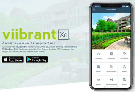 Viibrant Xe smartphone app illustration