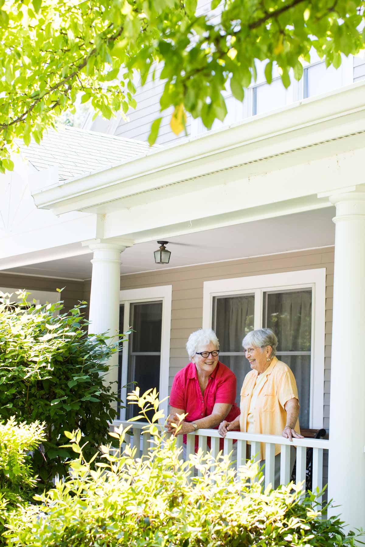 2 people on porch