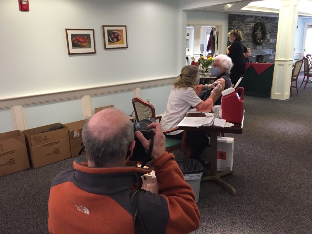 Residents getting vaccine
