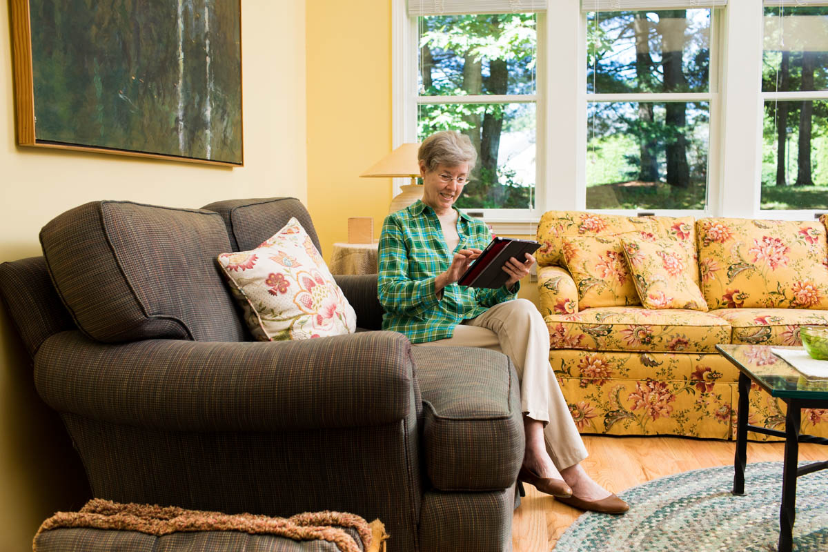 Woman with ipad